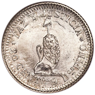 20 Centavos Silver Pattern ND back