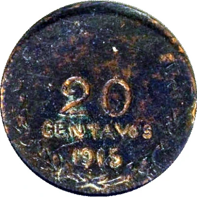 20 Centavos Tenancingo back