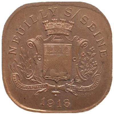 20 Centimes - Solidarité Commerciale et Industrielle - Neuilly sur Seine [92] Copper front