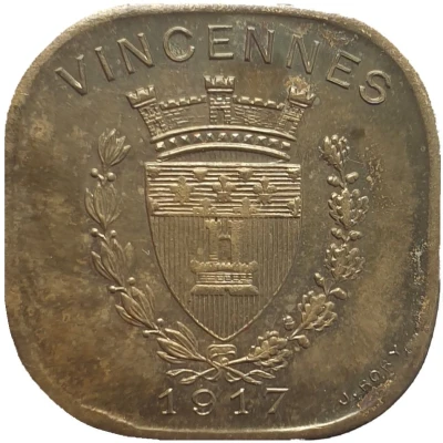 20 Centimes - Union Commerciale et Industrielle - Vincennes [94] Brass front