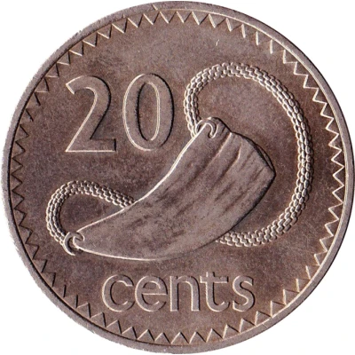 20 Cents - Elizabeth II 2nd portrait back