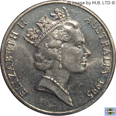 20 Cents - Elizabeth II 3rd Portrait - United Nations front