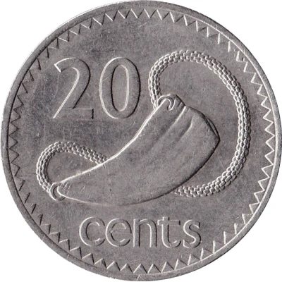 20 Cents - Elizabeth II 3rd portrait back