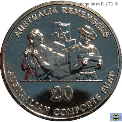 20 Cents - Elizabeth II 4th Portrait - Australian Comforts Fund back