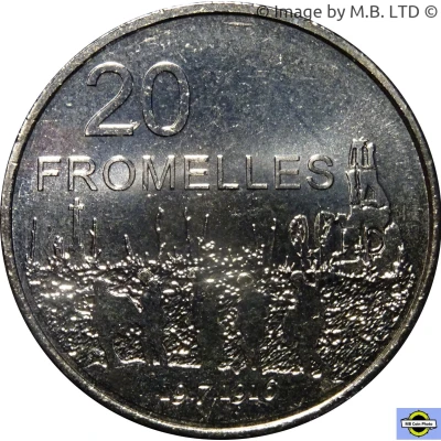 20 Cents - Elizabeth II 4th Portrait - Fromelles back