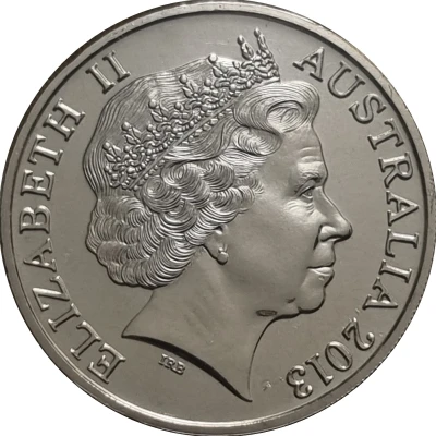 20 Cents - Elizabeth II 4th Portrait - Hyper-Metallic Platypus front