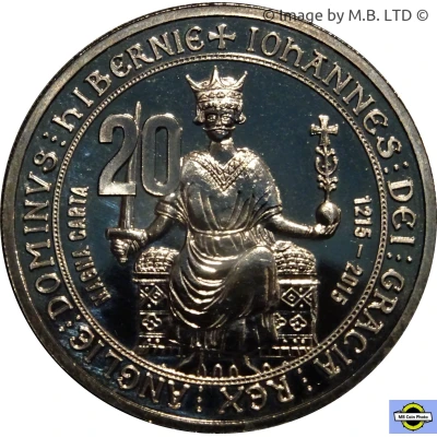 20 Cents - Elizabeth II 4th Portrait - Magna Carta back