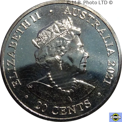 20 Cents - Elizabeth II 6th Portrait - AC/DC - For Those About to Rock front