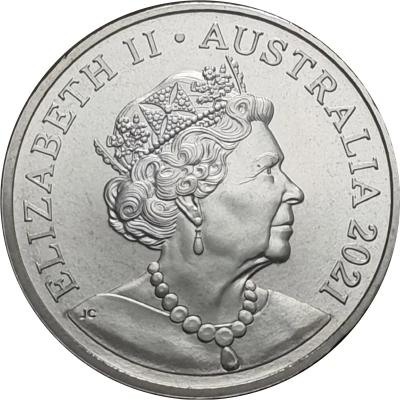 20 Cents - Elizabeth II 6th Portrait - Mungo Footprint front