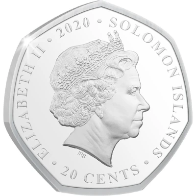 20 Cents - Elizabeth II Droop Snoot front