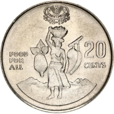 20 Cents - Elizabeth II FAO back