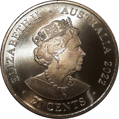 20 Cents - Elizabeth II Posthumous; 6th Portrait - 90 Years of the ABC front