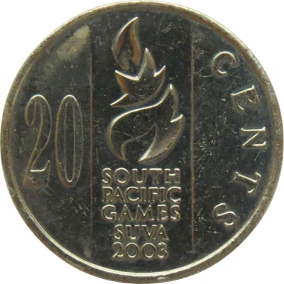 20 Cents - Elizabeth II South Pacific Games back