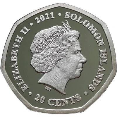 20 Cents - Elizabeth II UEFA Euro front