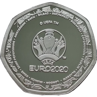 20 Cents - Elizabeth II UEFA Euro back