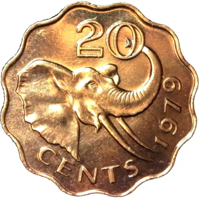 20 Cents - Sobhuza II back