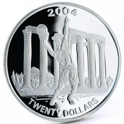 20 Dollars Athens Olympic Games - Tennis back