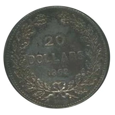 20 Dollars - British Columbia Silver Pattern back