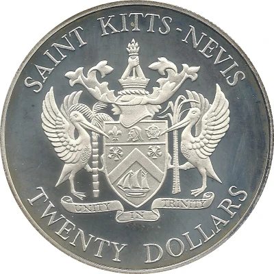 20 Dollars - Elizabeth II Battle of the Saints; Silver Proof Issue front