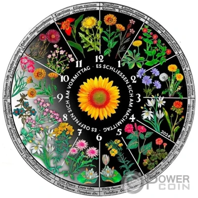 20 Dollars Floral Clock back