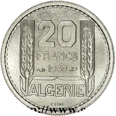 20 Francs Essai back