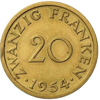 20 Franken Essai back