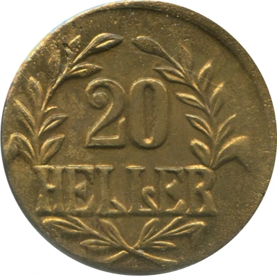 20 Heller - Wilhelm II Tabora Emergency Coinage back