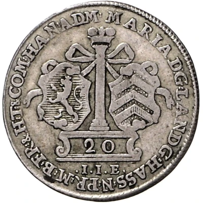 20 Kreuzers - William IX under guardianship of Maria of England front