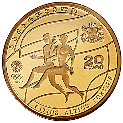 20 Lari Olympics 2008; Gold Issue front