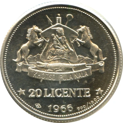 20 Licente - Moshoeshoe II Independence Attained back