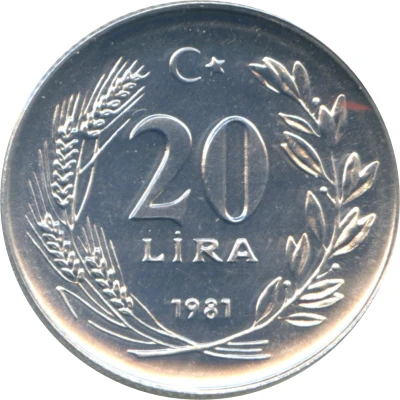 20 Lira FAO back