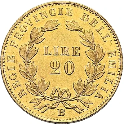 20 Lire - Victor Emmanuel II Bologna back