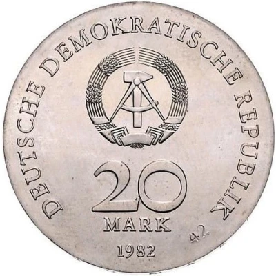 20 Mark Clara Zetkin - Pattern front