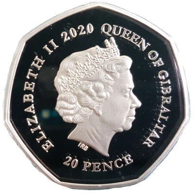 20 Pence - Elizabeth II UEFA Euro 2020 - Emblem front