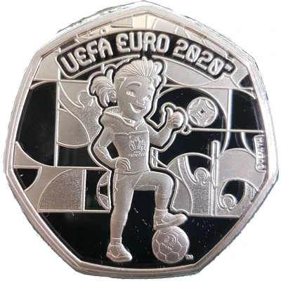 20 Pence - Elizabeth II UEFA Euro 2020 - Mascot back