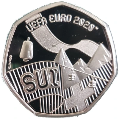 20 Pence - Elizabeth II UEFA Euro 2020 - Switzerland back