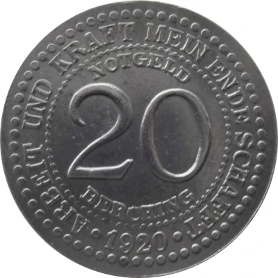 20 Pfennigs - Berching front