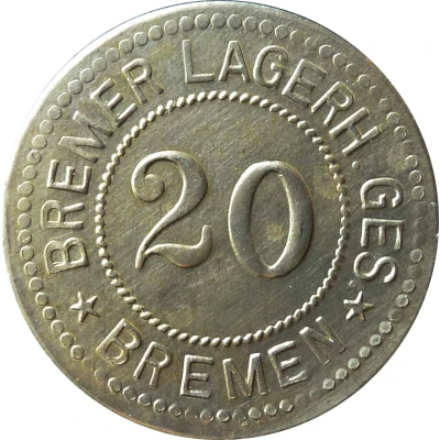 20 Pfennigs - Bremen (Bremer Lagerh. Ges.) ND front