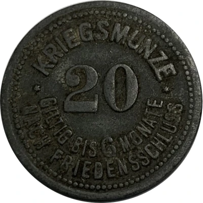 20 Pfennigs - Deggendorf back