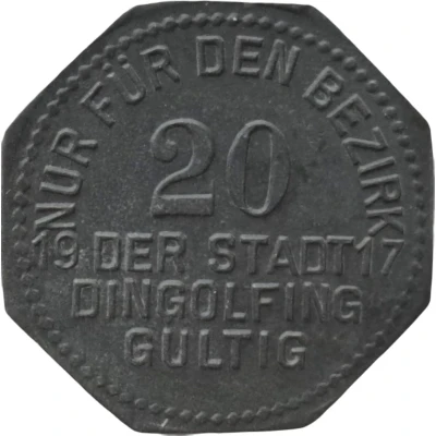 20 Pfennigs - Dingolfing back