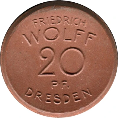 20 Pfennigs - Dresden Friedrich Wolff ND front