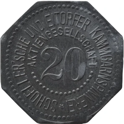 20 Pfennigs - Eitorf (Schoeller'sche und Eitorfer Kammgarnspinnerei) ND front