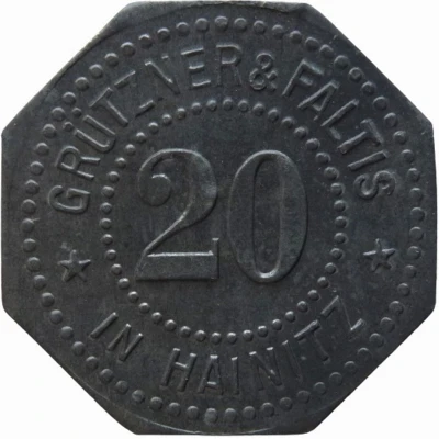 20 Pfennigs - Hainitz (Grützner and Faltis) ND front