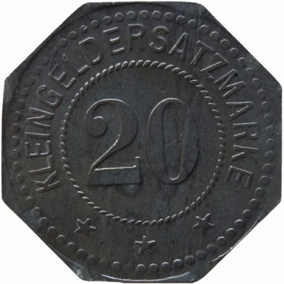 20 Pfennigs - Hainitz (Grützner and Faltis) ND back