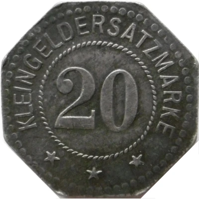 20 Pfennigs - Heldrungen (Gewerkschaft Heldrungen II) ND back