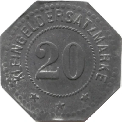 20 Pfennigs - Heldrungen (Gewerkschaft Heldrungen II) ND back