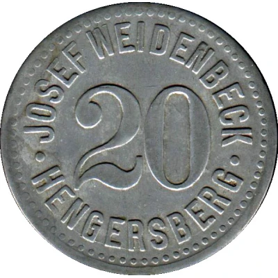 20 Pfennigs - Hengersberg (Josef Weidenbeck) ND front