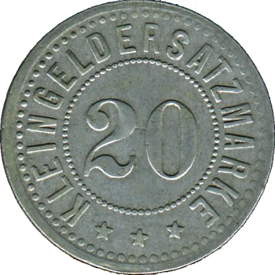 20 Pfennigs - Hengersberg (Josef Weidenbeck) ND back