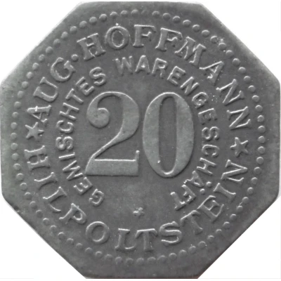 20 Pfennigs - Hilpoltstein (Aug. Hoffmann Gemischtes Warengeschäft) ND front