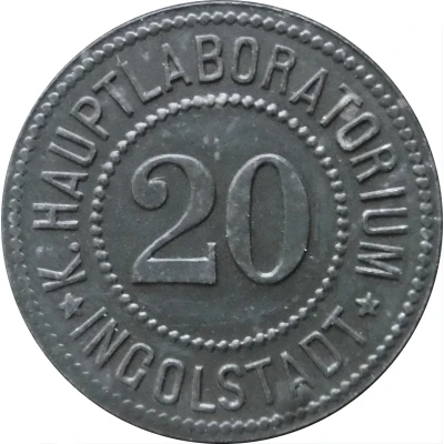 20 Pfennigs - Ingolstadt (K. Hauptlaboratorium) ND front